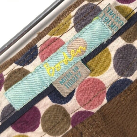 Boden Chino Pants Trousers Size US 14L Brown Stretch Cotton Casual Women's WM353 - Picture 3 of 11